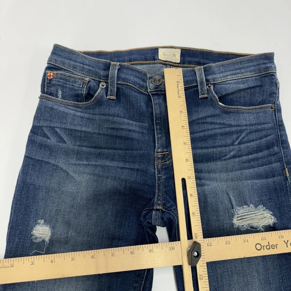 Hudson Jeans Womens‎ 27 Blue Krista Ankle Distressed Skinny Denim Y2K Streetwear